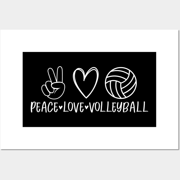 Peace love volleyball design Wall Art by colorbyte